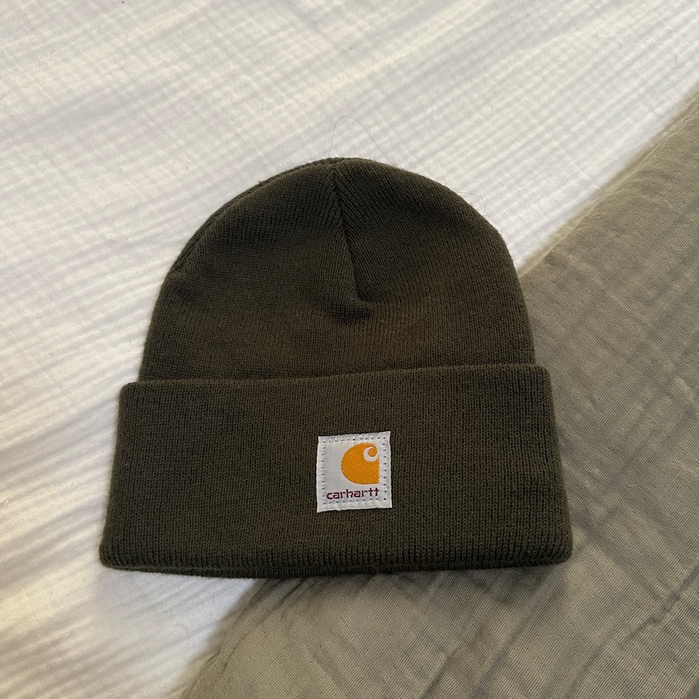 ❌SOLD❌ Carhartt ‘Olive’ Green Kids Child/Youth Acrylic Beanie